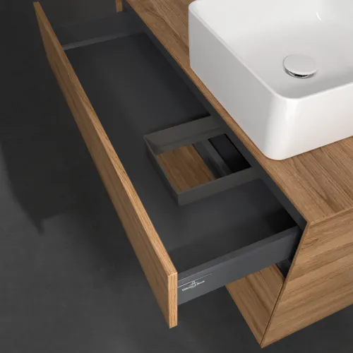 VILLEROY BOCH Toaletní skříňka Collaro, 2 výsuvy, 1000 x 548 x 500 mm, dub Kansas #C04000RH, obrázek 7