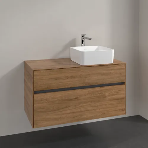 VILLEROY BOCH Toaletní skříňka Collaro, 2 výsuvy, 1000 x 548 x 500 mm, dub Kansas #C04000RH, obrázek 2