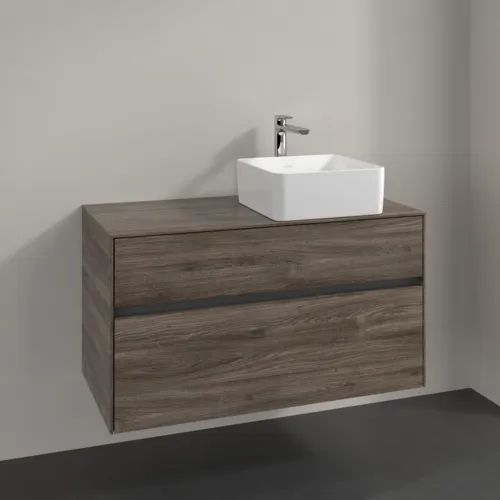 VILLEROY BOCH Toaletní skříňka Collaro, 2 výsuvy, 1000 x 548 x 500 mm, dub kamenný #C04000RK, obrázek 2