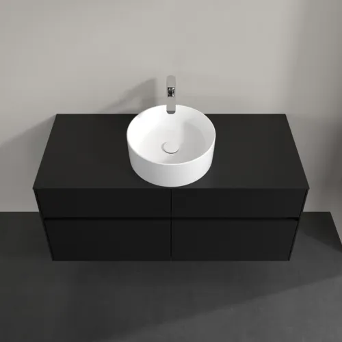 VILLEROY BOCH Toaletní skříňka Collaro, 4 výsuvy, 1200 x 548 x 500 mm, Volcano Black / Volcano Black #C04100VL, obrázek 4