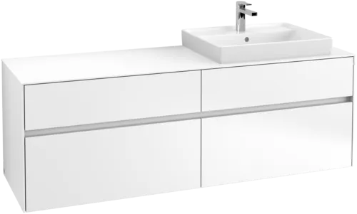 VILLEROY BOCH Toaletní skříňka Collaro, 4 výsuvy, 1600 x 548 x 500 mm, bílá matná / bílá matná #C02300MS