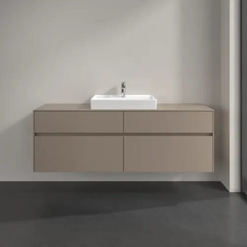 VILLEROY BOCH Toaletní skříňka Collaro, s osvětlením, 4 výsuvy, 1600 x 548 x 500 mm, taupe / taupe #C025B0VM, obrázek 3