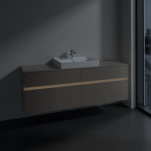 VILLEROY BOCH Toaletní skříňka Collaro, s osvětlením, 4 výsuvy, 1600 x 548 x 500 mm, taupe / taupe #C025B0VM, obrázek 5
