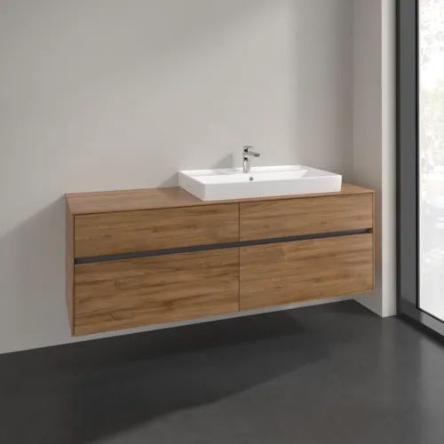 VILLEROY BOCH Toaletní skříňka Collaro, 4 výsuvy, 1600 x 548 x 500 mm, dub Kansas #C02700RH, obrázek 2