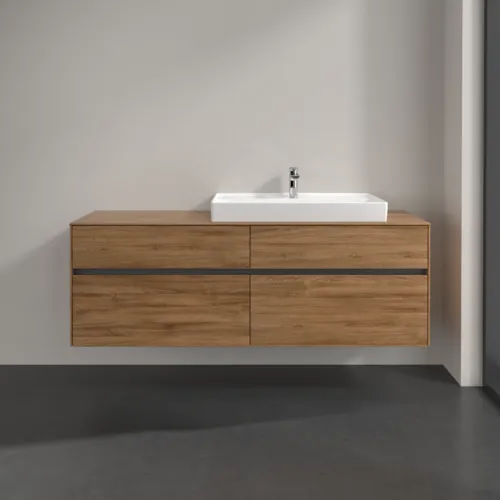 VILLEROY BOCH Toaletní skříňka Collaro, 4 výsuvy, 1600 x 548 x 500 mm, dub Kansas #C02700RH, obrázek 3