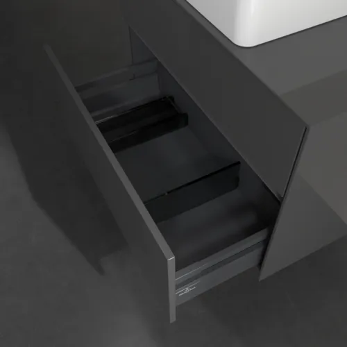 VILLEROY BOCH Toaletní skříňka Collaro, 2 výsuvy, 800 x 548 x 500 mm, lesklá šedá / lesklá šedá #C03700FP, obrázek 6