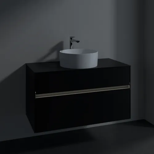 VILLEROY BOCH Collaro toaletní skříňka, s osvětlením, 2 výsuvy, 1000 x 548 x 500 mm, Volcano Black / Volcano Black #C038B0VL, obrázek 5