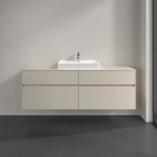 VILLEROY BOCH Toaletní skříňka Collaro, s osvětlením, 4 výsuvy, 1600 x 548 x 500 mm, Cashmere Grey / Cashmere Grey #C025B0VN, obrázek 3