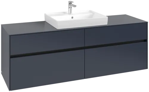 VILLEROY BOCH Toaletní skříňka Collaro, s osvětlením, 4 výsuvy, 1600 x 548 x 500 mm, Marine Blue / Marine Blue #C025B0VQ