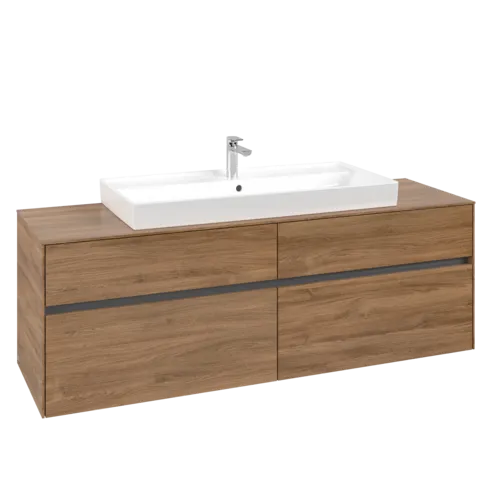 VILLEROY BOCH Toaletní skříňka Collaro, 4 výsuvy, 1600 x 548 x 500 mm, dub Kansas #C03100RH