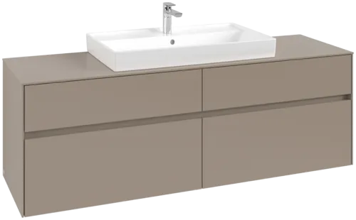 VILLEROY BOCH Toaletní skříňka Collaro, 4 výsuvy, 1600 x 548 x 500 mm, taupe / taupe #C02800VM