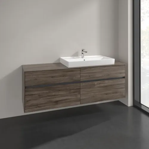 VILLEROY BOCH Toaletní skříňka Collaro, 4 výsuvy, 1600 x 548 x 500 mm, dub kamenný #C02700RK, obrázek 2