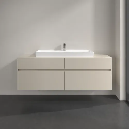 VILLEROY BOCH Toaletní skříňka Collaro, s osvětlením, 4 výsuvy, 1600 x 548 x 500 mm, Cashmere Grey / Cashmere Grey #C031B0VN, obrázek 3