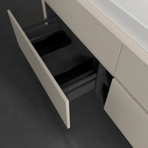 VILLEROY BOCH Toaletní skříňka Collaro, s osvětlením, 4 výsuvy, 1600 x 548 x 500 mm, Cashmere Grey / Cashmere Grey #C031B0VN, obrázek 7