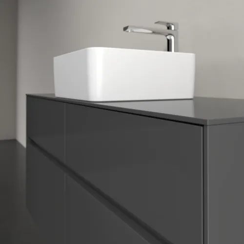 VILLEROY BOCH Collaro toaletní skříňka, s osvětlením, 4 výsuvy, 1200 x 548 x 500 mm, lesklá šedá / lesklá šedá #C041B0FP, obrázek 6