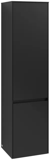 VILLEROY BOCH Vysoká skříň Collaro, 2 dveře, 404 x 1538 x 349 mm, Volcano Black / Volcano Black #C03301VL