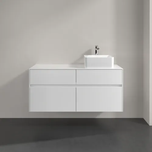 VILLEROY BOCH Toaletní skříňka Collaro, 4 výsuvy, 1200 x 548 x 500 mm, lesklá bílá / lesklá bílá #C04300DH, obrázek 3
