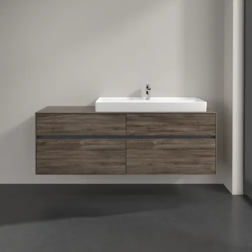 VILLEROY BOCH Umyvadlová skříňka Collaro, s osvětlením, 4 výsuvy, 1600 x 548 x 500 mm, dub kamenný #C030B0RK, obrázek 3