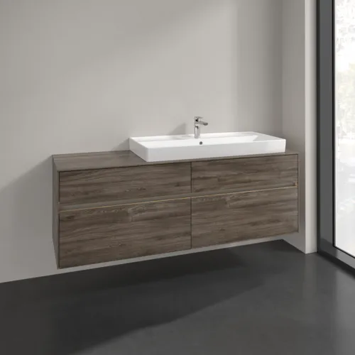 VILLEROY BOCH Umyvadlová skříňka Collaro, s osvětlením, 4 výsuvy, 1600 x 548 x 500 mm, dub kamenný #C030B0RK, obrázek 2