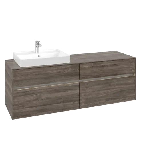 VILLEROY BOCH Umyvadlová skříňka Collaro, s osvětlením, 4 výsuvy, 1600 x 548 x 500 mm, dub kamenný #C022B0RK