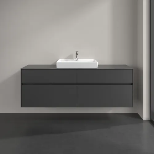 VILLEROY BOCH Toaletní skříňka Collaro, s osvětlením, 4 výsuvy, 1600 x 548 x 500 mm, Grafit / Grafit #C025B0VR, obrázek 3
