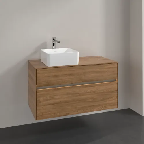 VILLEROY BOCH Umyvadlová skříňka Collaro, s osvětlením, 2 výsuvy, 1000 x 548 x 500 mm, dub Kansas #C039B0RH, obrázek 2