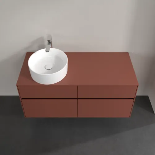 VILLEROY BOCH Toaletní skříňka Collaro, 4 výsuvy, 1200 x 548 x 500 mm, Vínově červená / Vínově červená #C04200AH, obrázek 4
