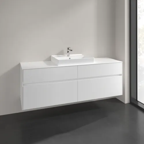 VILLEROY BOCH Toaletní skříňka Collaro, 4 výsuvy, 1600 x 548 x 500 mm, bílá matná / bílá matná #C02500MS, obrázek 2