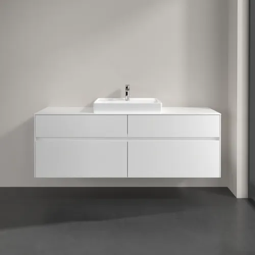 VILLEROY BOCH Toaletní skříňka Collaro, 4 výsuvy, 1600 x 548 x 500 mm, bílá matná / bílá matná #C02500MS, obrázek 3