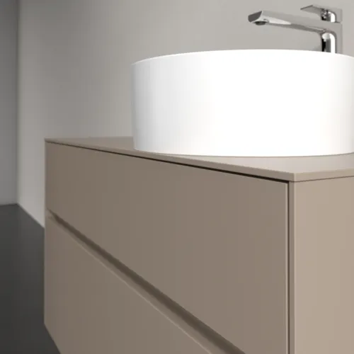 VILLEROY BOCH Toaletní skříňka Collaro, 2 výsuvy, 1000 x 548 x 500 mm, taupe / taupe #C04000VM, obrázek 5