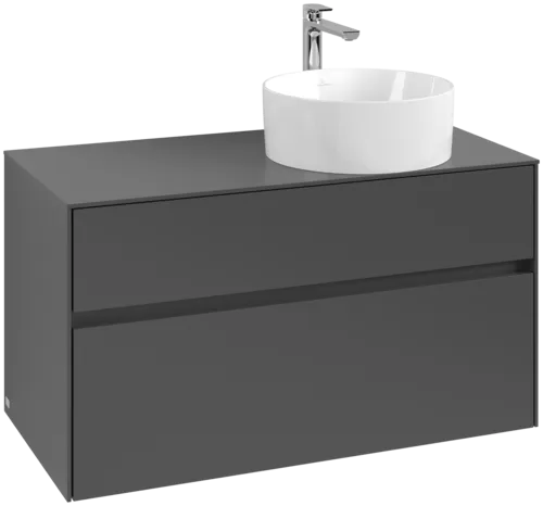 VILLEROY BOCH Collaro toaletní skříňka, 2 výsuvy, 1000 x 548 x 500 mm, grafit / grafit #C04000VR