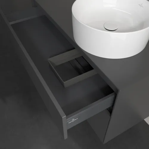 VILLEROY BOCH Collaro toaletní skříňka, 2 výsuvy, 1000 x 548 x 500 mm, grafit / grafit #C04000VR, obrázek 7