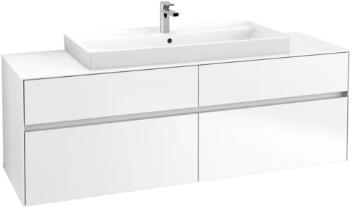 VILLEROY BOCH Toaletní skříňka Collaro, 4 výsuvy, 1600 x 548 x 500 mm, bílá matná / bílá matná #C03100MS