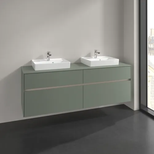 VILLEROY BOCH Toaletní skříňka Collaro, 4 výsuvy, 1600 x 548 x 500 mm, Soft Green / Soft Green #C02100AF, obrázek 2
