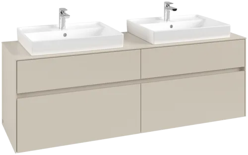 VILLEROY BOCH Toaletní skříňka Collaro, s osvětlením, 4 výsuvy, 1600 x 548 x 500 mm, Cashmere Grey / Cashmere Grey #C024B0VN