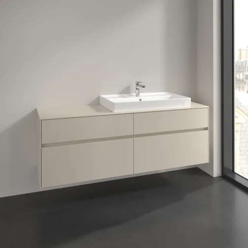 VILLEROY BOCH Toaletní skříňka Collaro, 4 výsuvy, 1600 x 548 x 500 mm, Cashmere Grey / Cashmere Grey #C02700VN, obrázek 2
