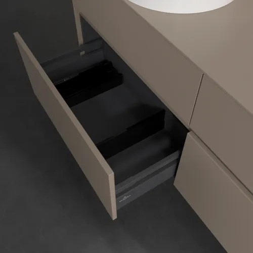 VILLEROY BOCH Toaletní skříňka Collaro, 4 výsuvy, 1400 x 548 x 500 mm, taupe / taupe #C04600VM, obrázek 6