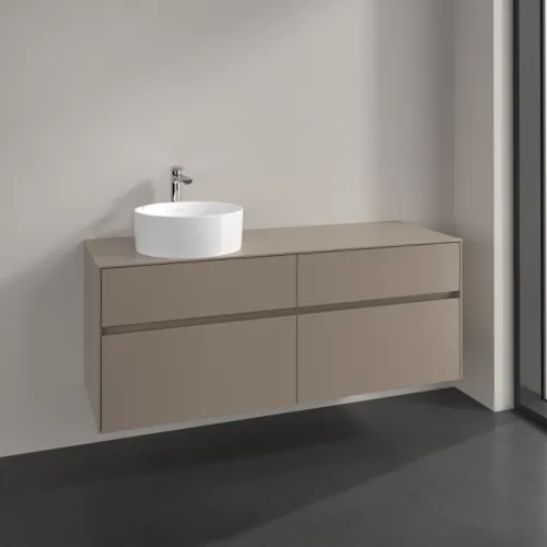 VILLEROY BOCH Toaletní skříňka Collaro, 4 výsuvy, 1400 x 548 x 500 mm, taupe / taupe #C04600VM, obrázek 2