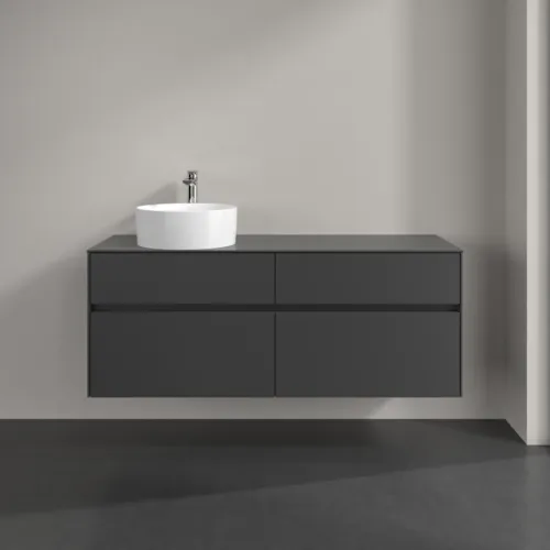 VILLEROY BOCH Toaletní skříňka Collaro, 4 výsuvy, 1400 x 548 x 500 mm, grafitová / grafitová #C04600VR, obrázek 3