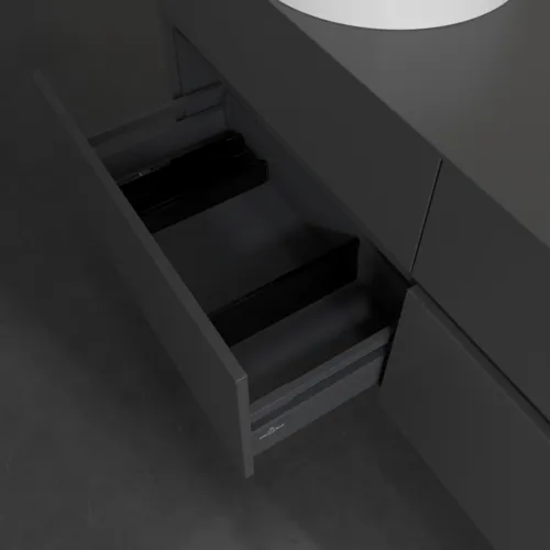 VILLEROY BOCH Toaletní skříňka Collaro, 4 výsuvy, 1400 x 548 x 500 mm, grafitová / grafitová #C04600VR, obrázek 6