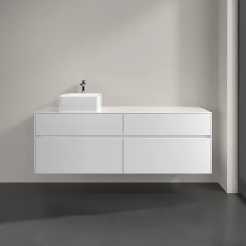 VILLEROY BOCH Toaletní skříňka Collaro, 4 výsuvy, 1600 x 548 x 500 mm, lesklá bílá / lesklá bílá #C05000DH, obrázek 3