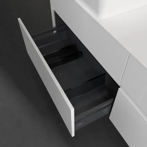 VILLEROY BOCH Toaletní skříňka Collaro, 4 výsuvy, 1600 x 548 x 500 mm, lesklá bílá / lesklá bílá #C05000DH, obrázek 6