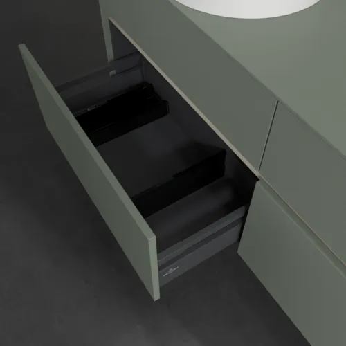 VILLEROY BOCH Toaletní skříňka Collaro, s osvětlením, 4 výsuvy, 1400 x 548 x 500 mm, Soft Green / Soft Green #C046B0AF, obrázek 7