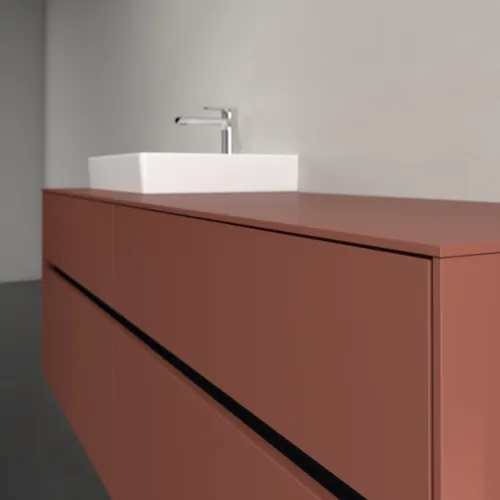 VILLEROY BOCH Toaletní skříňka Collaro, s osvětlením, 4 výsuvy, 1600 x 548 x 500 mm, Vínově červená / Vínově červená #C078B0AH, obrázek 6
