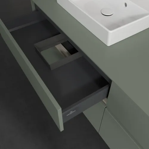 VILLEROY BOCH Toaletní skříňka Collaro, s osvětlením, 4 výsuvy, 1600 x 548 x 500 mm, Soft Green / Soft Green #C078B0AF, obrázek 8