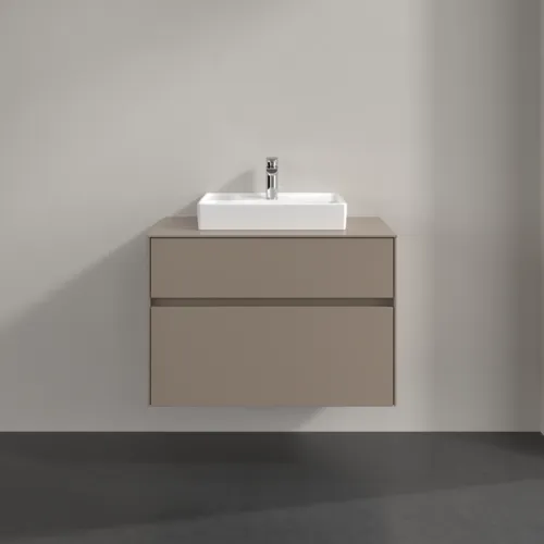 VILLEROY BOCH Toaletní skříňka Collaro, 2 výsuvy, 800 x 548 x 500 mm, taupe / taupe #C06900VM, obrázek 3