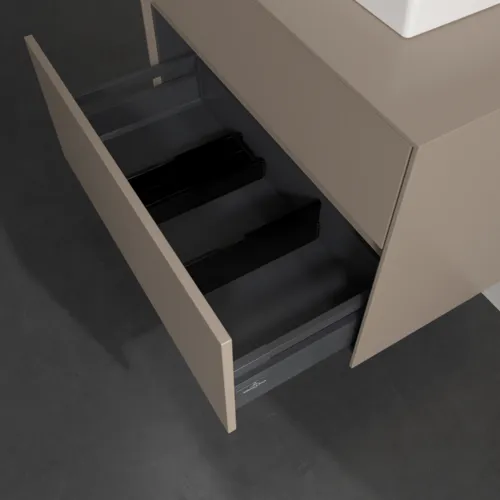 VILLEROY BOCH Toaletní skříňka Collaro, 2 výsuvy, 800 x 548 x 500 mm, taupe / taupe #C06900VM, obrázek 6