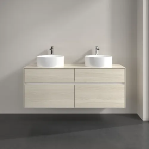 VILLEROY BOCH Toaletní skříňka Collaro, 4 výsuvy, 1400 x 548 x 500 mm, bílý dub / bílý dub #C04800AA, obrázek 3