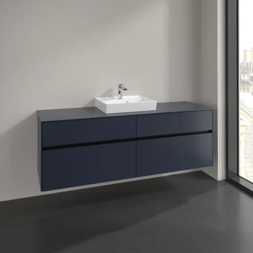 VILLEROY BOCH Toaletní skříňka Collaro, 4 výsuvy, 1600 x 548 x 500 mm, Marine Blue / Marine Blue #C07700VQ, obrázek 2