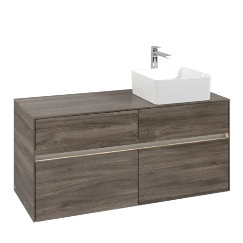 VILLEROY BOCH Umyvadlová skříňka Collaro, s osvětlením, 4 výsuvy, 1200 x 548 x 500 mm, dub kamenný #C043B0RK